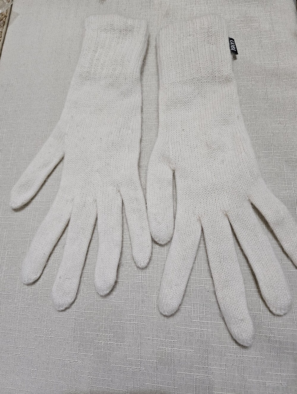 Gobi-100% Mongolian Cashmere COZY Off-White Knit Women’s Gloves